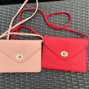Red and Pink Forever 21 small purses NWOT - crossbody or clutch